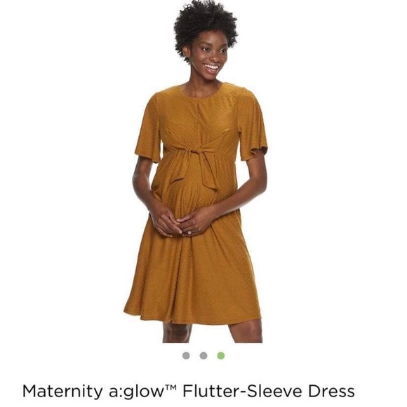 Maternity flutter sleeve dress (a:glow) - Picture 2 of 2
